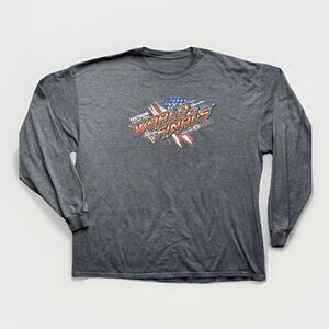Textron Offroad World Finals Shirt Mens Size XXL Gray Long Sleeve Dirt Track